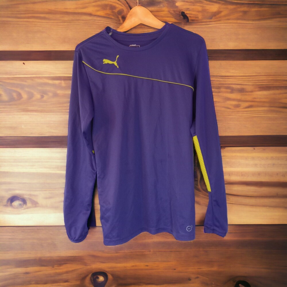 PumaMen;s Small Athletic Sweatshirt with Elbow Pads Purple and Yellow Goalkeeper